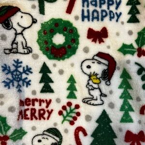 Peanuts Snoopy Christmas Fleece Lounge Pants, NWT